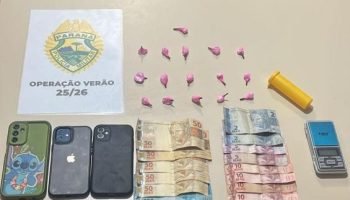 Ação da Polícia Militar em Pontal do Paraná — Foto: Governo do Paraná