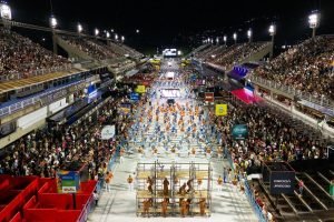 Acadêmicos de Niterói em ensaio técnico na Sapucaí — Foto: 1 de 1 Acadêmicos de
