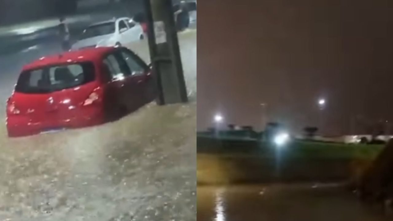 Alagamentos na Região Metropolitana de Curitiba — Foto: Reprodução/Redes Sociais