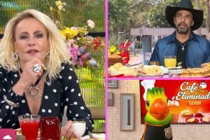 Imagem de Alberto Cowboy sendo entrevistado por Ana Maria Braga no Mais V — Foto