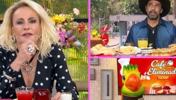 Imagem de Alberto Cowboy sendo entrevistado por Ana Maria Braga no Mais V — Foto