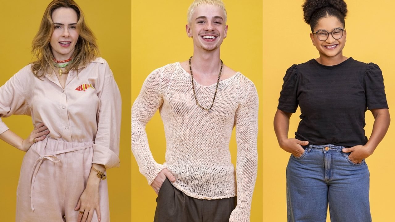 Montagem de imagens Ana Paula, Juliano e Milena, os finalistas do BBB 26 — Foto: