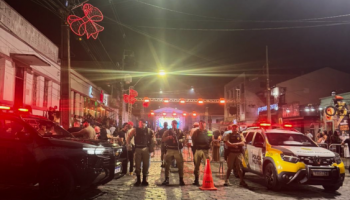 PMPR garante segurança em shows de Réveillon em Antonina — Foto: Governo do Para