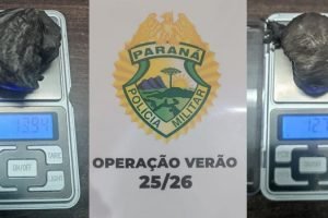 Apreensão de drogas pela PMPR em operação tática. — Foto: Governo do Paraná