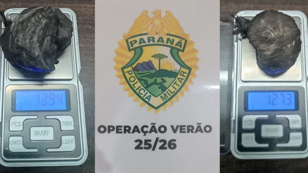 Apreensão de drogas pela PMPR em operação tática. — Foto: Governo do Paraná
