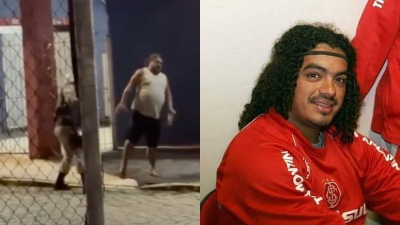 Perdigão foi agredido por policial na saída da Vila Capanema — Foto: Reprodução