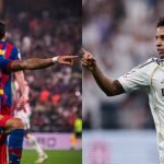Foto: Reprodução @FCBarcelona / Reprodução @realmadridRaphinha e Rodrygo se enfr
