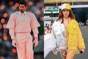 Bad Bunny e Anitta — Foto: 1 de 1 Bad Bunny e Anitta - Foto: Bob Kupbens/Icon Sp