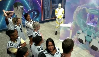 Participantes do BBB 26 reunidos — Foto: 1 de 1 Participantes do BBB 26 reunidos