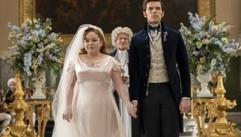 Foto: 1 de 1 Imagem colorida de Nicola Coughlan como Penelope Bridgerton e Luke