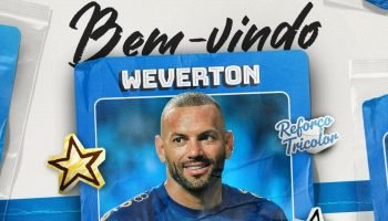 Weverton assinou com o Grêmio até 2028 — Foto: Reprodução / @GremioWeverton assi