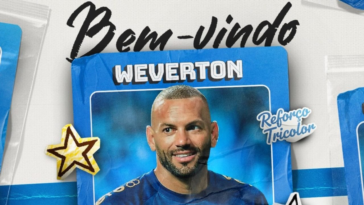 Weverton assinou com o Grêmio até 2028 — Foto: Reprodução / @GremioWeverton assi