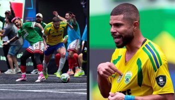 Brasil eliminou o México na semifinal — Foto: Reprodução / @kingsleague_brBrasil