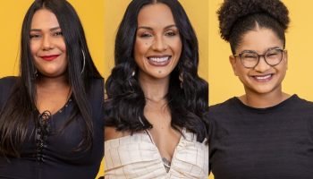 Chaiany de Andrade, Maxiane e Milena participam do sexto paredão do BBB26. — Fot