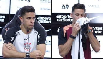 Gabriel Paulista em sua apresentação no Corinthians — Foto: José Manoel Idalgo /