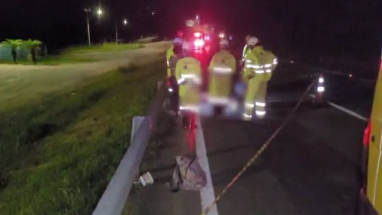 Foto de um local de acidente — Foto: Foto: Rede Massa