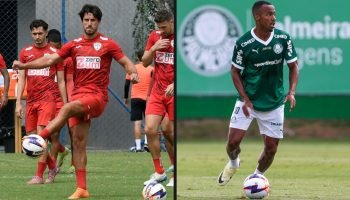 Foto: Reprodução / @lusa_oficial e Fabio Menotti / PalmeirasMarlon Freitas e Gab