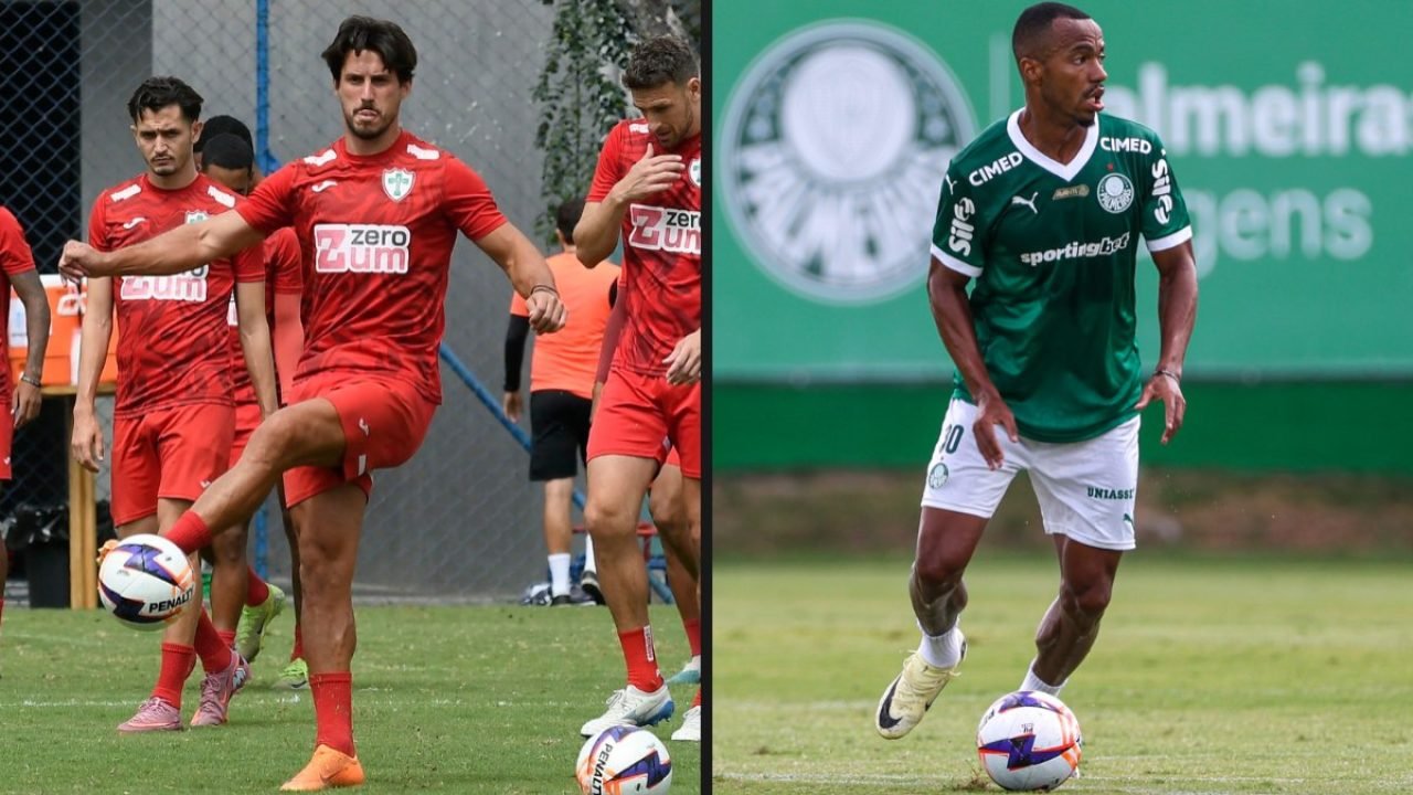 Foto: Reprodução / @lusa_oficial e Fabio Menotti / PalmeirasMarlon Freitas e Gab
