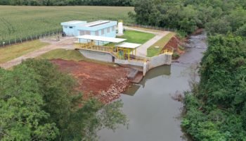 Nova captação do Rio Ouro Verde em Medianeira — Foto: Governo do Paraná