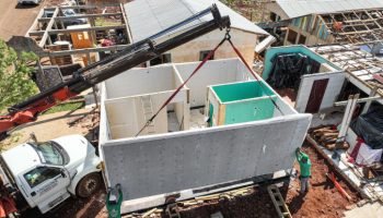 Casas em construção em Rio Bonito do Iguaçu — Foto: Governo do Paraná