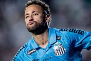 Neymar durante jogo do Santos — Foto: Léo piva/ SantosSantos anuncia renovação c