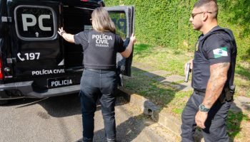 Polícia prende homem suspeito de roubo a comércio em Pinhais — Foto: Governo do