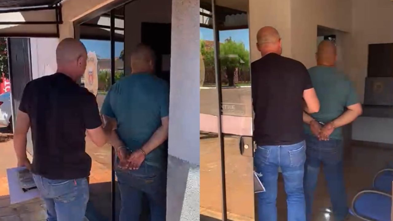 Foto da prisão do empresário condenado — Foto: Foto: Divulgação/ Polícia Civil d