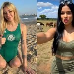 Montagem com fotos de influenciadoras criadas por meio de IA — Foto: 1 de 1 Mont