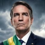 Jim Caviezel caracterizado como o ex-presidente Jair Bolsonaro — Foto: 1 de 1 Ji