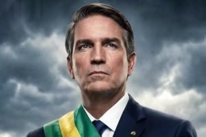 Jim Caviezel caracterizado como o ex-presidente Jair Bolsonaro — Foto: 1 de 1 Ji