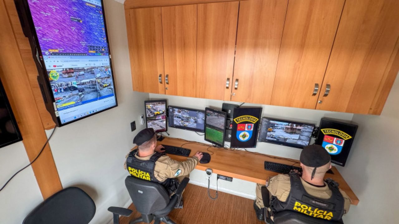 Câmeras inteligentes do programa Olho Vivo — Foto: Governo do Paraná