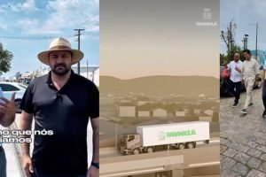 Geraldo Mendes com o prefeito Adriano Ramos e o Secretário de Estado das Cidades, Guto Silva (Colagem/Ascom/GM)