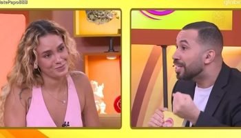 Foto: 1 de 1 Gil do Vigor e Sarah Andrade no Bate-Papo BBB - Metrópoles - Foto: