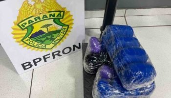 Ônibus Foz–Curitiba interceptado com haxixe — Foto: H2FOZ