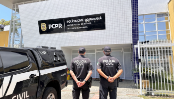 Ação da Polícia Civil do Paraná na região central de Matinhos — Foto: Governo do