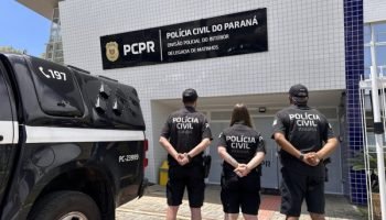 Mulher presa por perseguição — Foto: Governo do Paraná