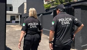 Detalhe da prisão em flagrante — Foto: Governo do Paraná