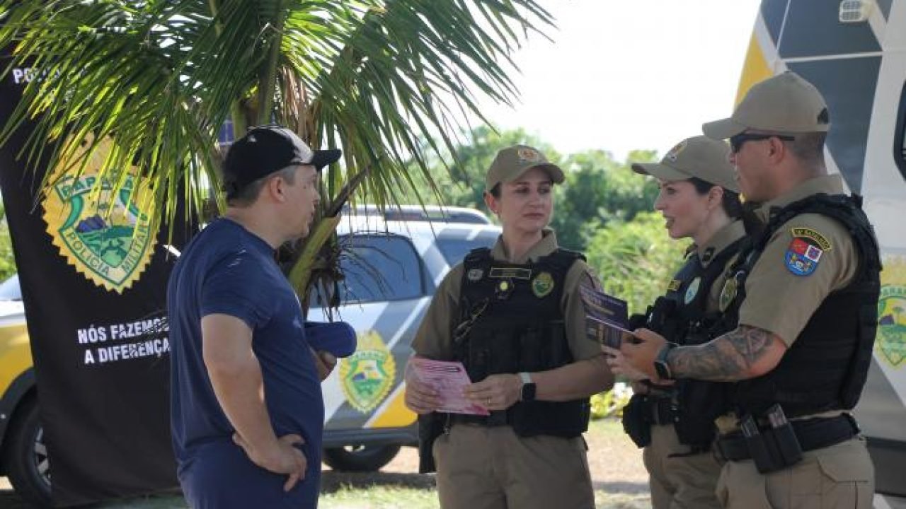 Ação de prevenção à violência doméstica em Praia de Leste — Foto: Governo do Par