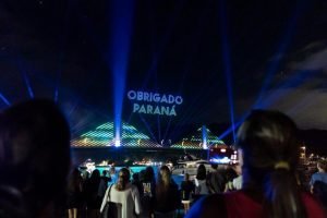 Ponte de Guaratuba é entregue com grande festa no litoral — Foto: Ponte de Guara