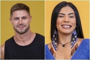 Foto: 1 de 1 Montagem com fotos de Jonas e Marciele, do BBB 26 - Foto: Divulgaçã