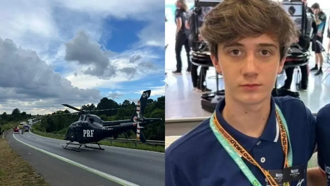 Foto: Lapo Sganzerla Bordin morreu no local do acidente (Foto: PRF/Reprodução/Re