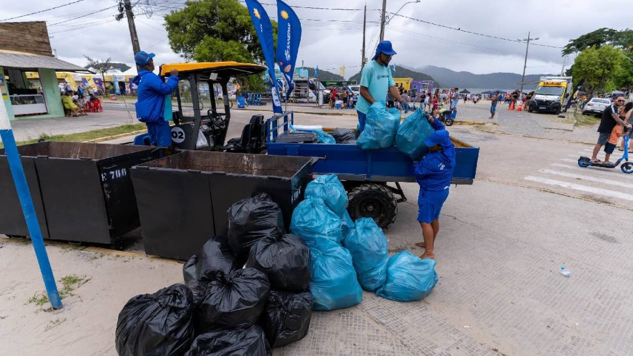 Ação de limpeza nas praias — Foto: Foto: Felipe Henschel/AEN