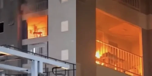 Foto: Uma mãe e dois filhos ficaram em estado grave após um incêndio atingir um