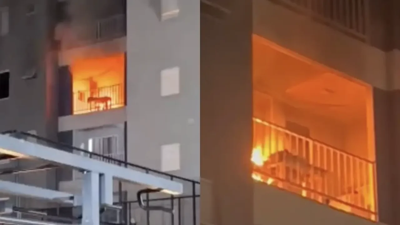 Foto: Uma mãe e dois filhos ficaram em estado grave após um incêndio atingir um