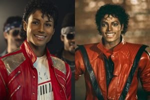 Foto: 1 de 1 Montagem colorida e comparativa com foto de Jafaar Jackson no filme