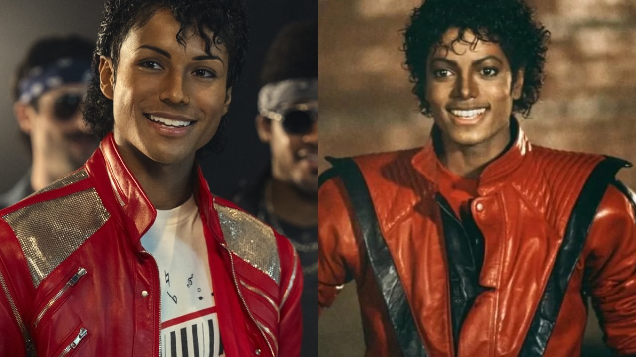Foto: 1 de 1 Montagem colorida e comparativa com foto de Jafaar Jackson no filme