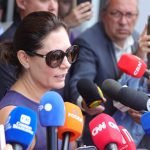 Michelle Bolsonaro fala com a imprensa no início da tarde — Foto: 1 de 1 Imagem