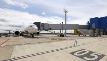 O terminal de passageiros passou por uma expansão de cinco mil metros quadrados