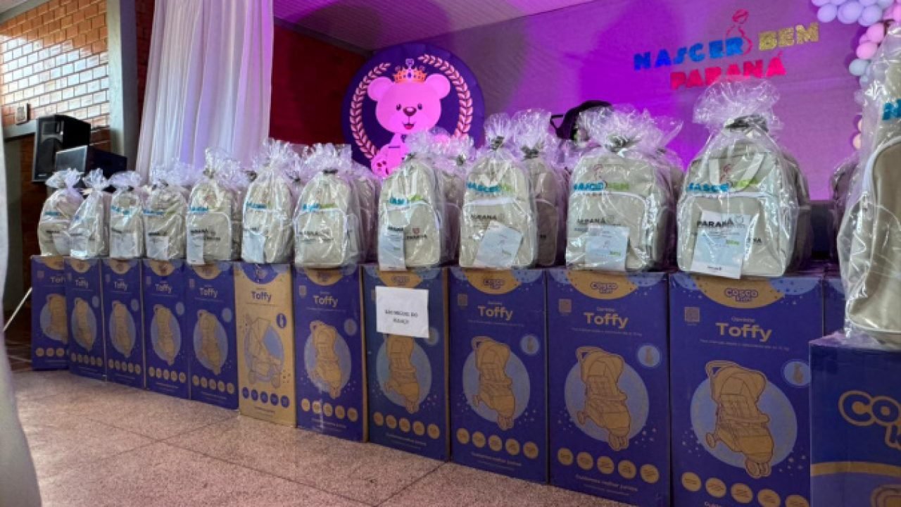 Entregas de kits de maternidade em 2026 — Foto: Governo do Paraná
