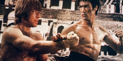 Bruce Lee e Chuck Norris no filme O Voo do Dragão — Foto: 1 de 1 Bruce Lee e Chu